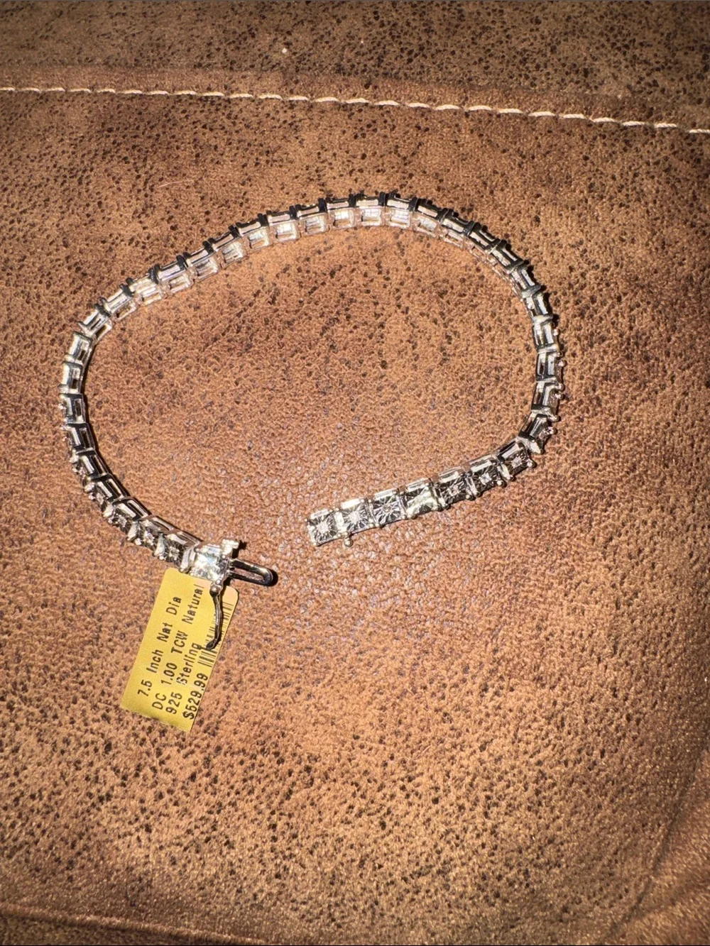 Classic Silver Tennis Bracelet with Natural Diamond